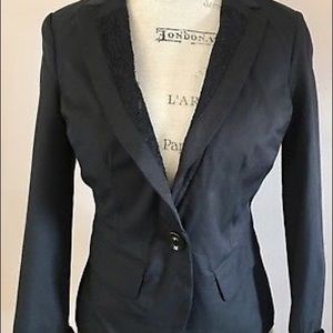 XOXO LACE BELTED BACK BLACK BLAZER SIZE SMALL